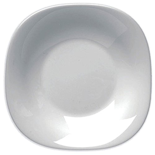 Bormioli Rocco 6238002 Plato Hondo Parma Cuadrado, 23 Cm, Bormioli Rocco, Blanco, pack de 6