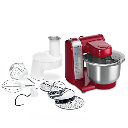 Bosch MUM48R1 Robot de Cocina 600 W, 3.9 L, 4 Velocidades, Color Rojo