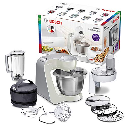 Bosch MUM58L20 CreationLine Robot de cocina con accesorios, 1000 W, 3.9 litros de capacidad, color gris