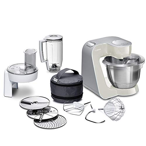 Bosch MUM58L20 CreationLine Robot de cocina con accesorios, 1000 W, 3.9 litros de capacidad, color gris