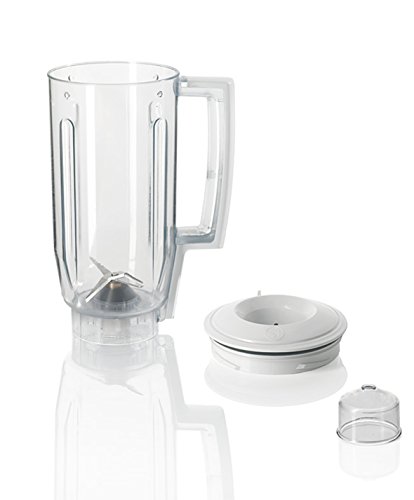 Bosch MUZ5MX1 Batidora de vaso - Accesorio para robot de cocina de la serie MUM5, Color blanco y transparente