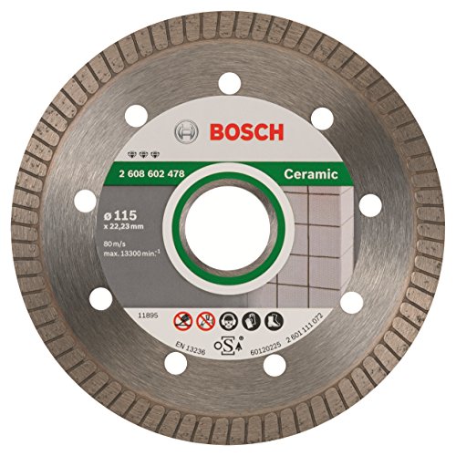 Bosch Professional - Disco de corte de diamante Best for Ceramic Extra-Clean Turbo, 115 x 22.23 x 1.4 x 7 mm