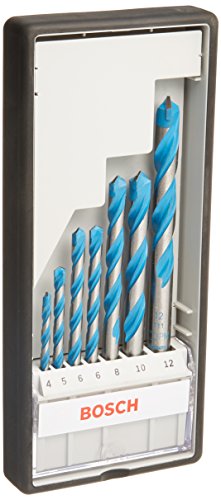 Bosch Professional Robust Line CYL-9 MultiConstruction - Juego de 7 Brocas Multiuso (4 5 6 6 8 10 12 mm)