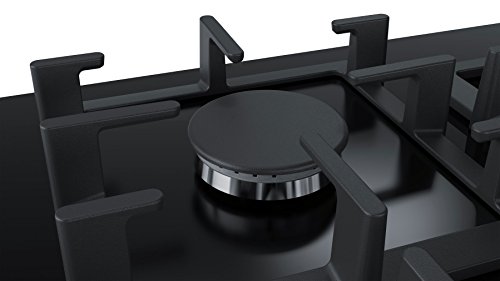 Bosch Serie 6 PPQ7A6B90 hobs Negro Integrado Encimera de gas - Placa (Negro, Integrado, Encimera de gas, Vidrio, 1000 W, 1750 W)