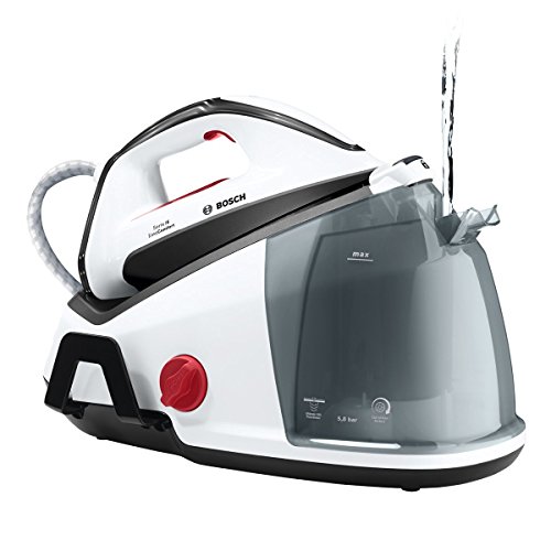 Bosch TDS6040 EasyComfort Serie 6 - Centro de planchado, 2.400 W, 5.8 bares de presión, color blanco y negro