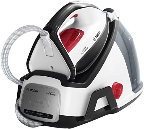 Bosch TDS6040 EasyComfort Serie 6 - Centro de planchado, 2.400 W, 5.8 bares de presión, color blanco y negro