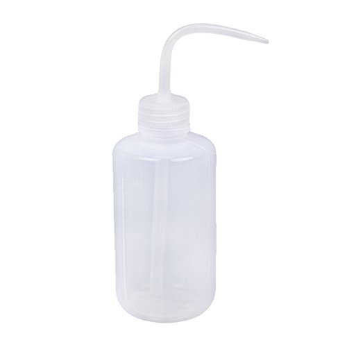 Botella de apriete - SODIAL(R) forma de cilindro de 250 ml 8OZ plastico tatuaje lavado de botellas de jabon blanco