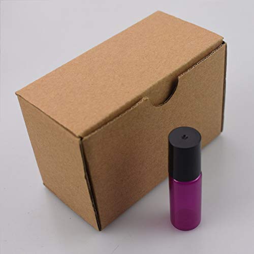  Botes de vidrio rellenables, 5 ml, con bola de acero inoxidable, juego de 15 botes para aromaterapia, aceites esenciales, perfumes, protector labial, 5 verdes, 5 morados y 5 violetas