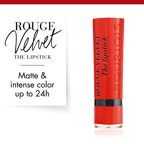 Bourjois Velvet The Lipstick Barra de Labios Tono 07 (Joli carmin’ois), 2.4 g