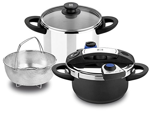 BRA - Cestillo multiusos de acero inoxidable para una cocina al vapor.