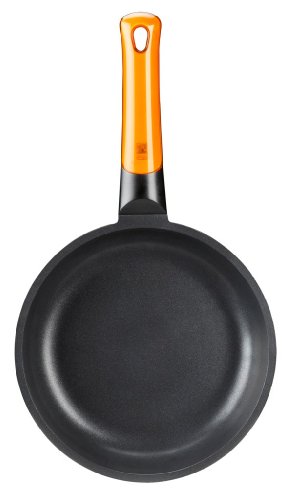 BRA Efficient Orange Sartén 28 cm, aluminio fundido con antiadherente Platinum Plus, plana, aptas para todo tipo de cocinas incluida inducción, libre de PFOA