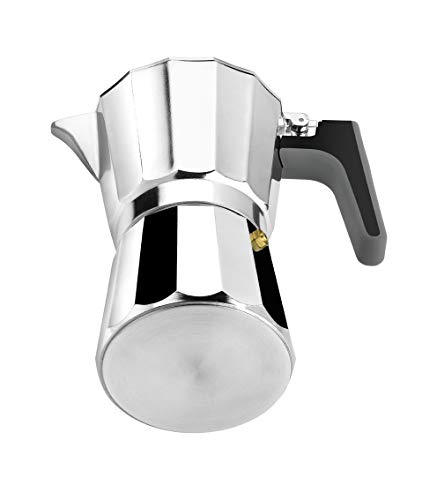 BRA Perfecta – Cafetera Italiana Inducción, Aluminio, capacidad 9 tazas, color plata