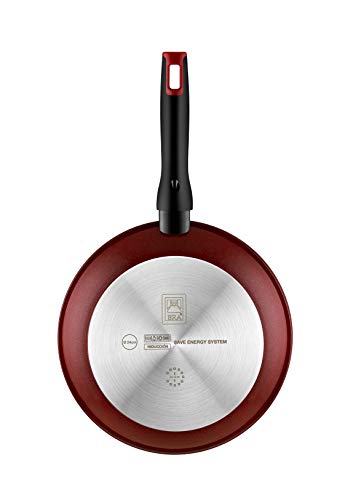 BRA Red Diamond Set de 3 sartenes aluminio forjado, antiadherente sin PFOA reforzado con Diamante y Titanio, aptas para todo tipo de cocinas e inducción, 18-22-26 cm