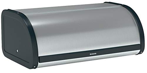 Brabantia 299445 - Panera con Tapa Deslizante, tamaño Normal, Color Acero Mate Anti-Huellas