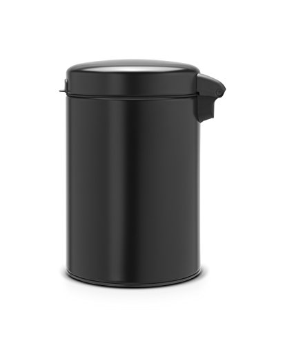 Brabantia NewIcon Cubo de Basura Mural de 3 L, Acero Inoxidable, Negro Mate, 3 litros