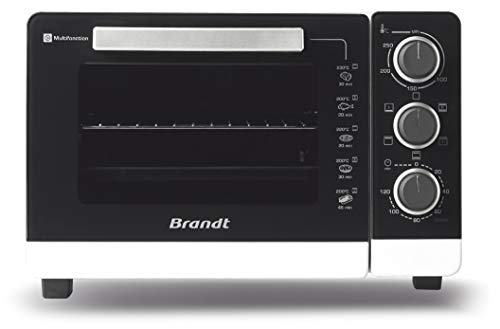 Brandt FC265MWST – Mini horno eléctrico – 5 modos de cocción (calor giratorio, convección natural...) – Temporizador – 26 L – 1500 W – Blanco