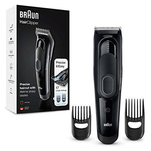 Braun HC 5050 Maquinilla Cortar Pelo Profesional - Cortapelos con 17 ajustes de longitud, negro