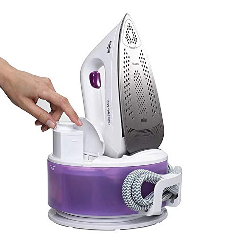 Braun Hogar Carestyle Compact IS2044VI Centro De Planchado, Suela 3D Eloxal Plus, Vapor Constante, 2200 W, Blanco/Purpura