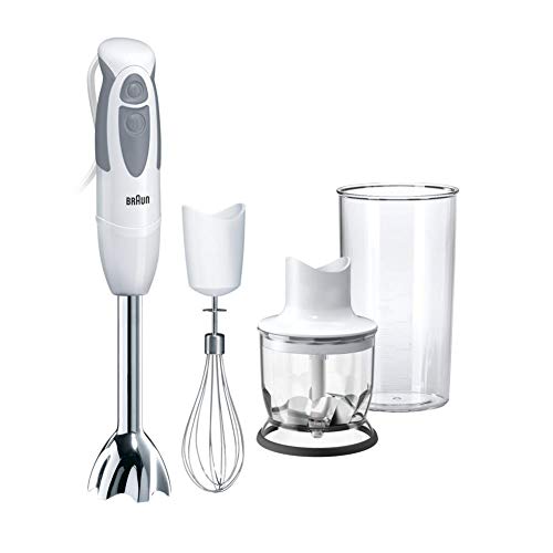 Braun Hogar MQ325 Omelette Multiquick 3 Batidora de mano, 550 W, Plástico, 2 Velocidades, Gris y blanco