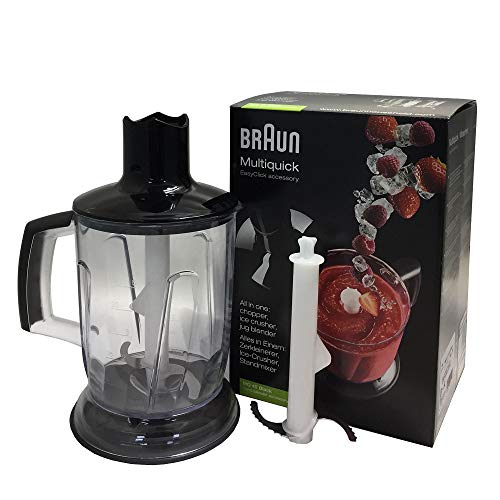 Braun Hogar MQ40 Black MultiQuick - Batidora de Jarra / Trituradora de Hielo, Accesorio de Batidora de Mano, Acero Inoxidable, Plástico, color Negro