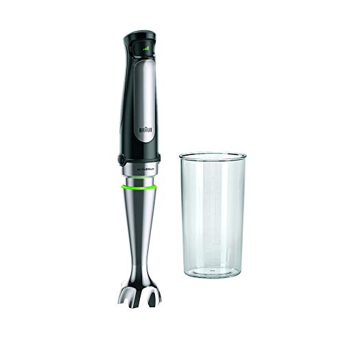 Braun Minipimer 7000 - Batidora de mano, 1000W, vaso medidor 600ml, velocidad automática, tecnología Active Blade