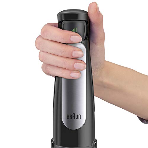 Braun Minipimer 7000 - Batidora de mano, 1000W, vaso medidor 600ml, velocidad automática, tecnología Active Blade