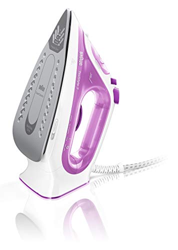 Braun SI3030.PU Plancha ropa vapor Texstyle, 2300W, suela bidireccional 3D SuperCeramic, 140 g/min, déposito de 270 ml, frambuesa