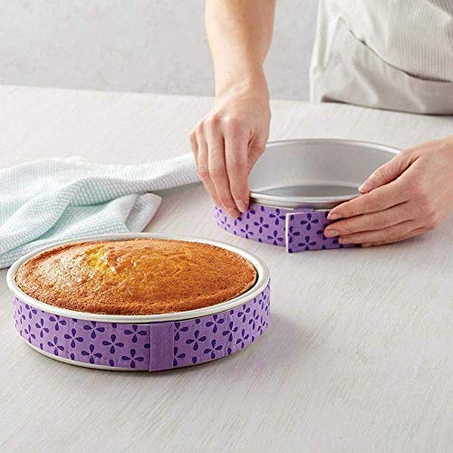 BrightBlue Cueza la Cinta Uniforme, Las Bandas de la Bandeja de la Torta, Las Bandas de la Torta para cocinar, Cake Pan Strips-2Pcs