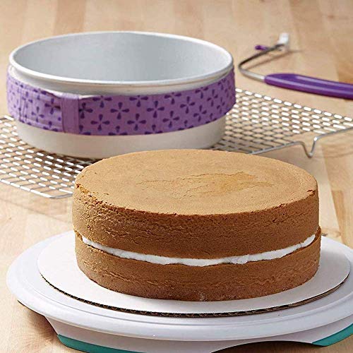 BrightBlue Cueza la Cinta Uniforme, Las Bandas de la Bandeja de la Torta, Las Bandas de la Torta para cocinar, Cake Pan Strips-2Pcs