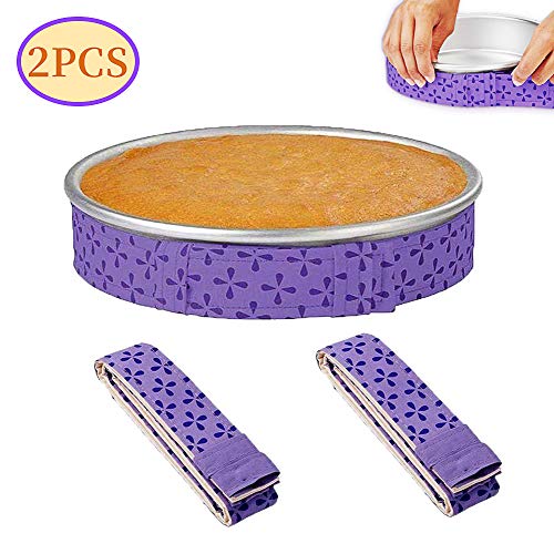 BrightBlue Cueza la Cinta Uniforme, Las Bandas de la Bandeja de la Torta, Las Bandas de la Torta para cocinar, Cake Pan Strips-2Pcs