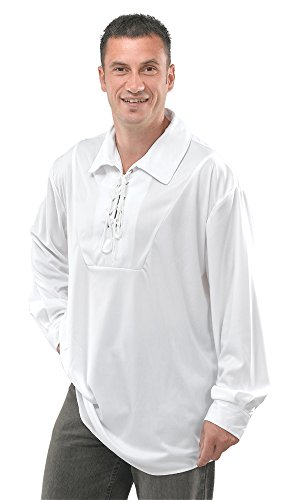 Bristol Novelty AC428 Camisa de Pirata, Blanca, Manufacturer size: 54