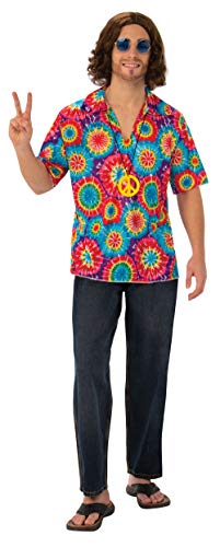 Bristol Novelty AC722 Groovy Psicodélico Top Traje Plus Collar, Estándar