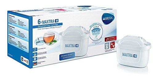 BRITA MAXTRA+ – Pack 6 filtros para el agua, Cartuchos filtrantes compatibles con jarras BRITA que reducen la cal y el cloro