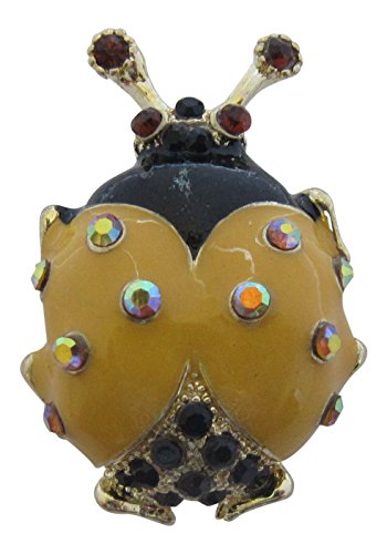 Broche Boutique amarillo y negro esmalte Mariquita Insectos de mariquita broche regalo