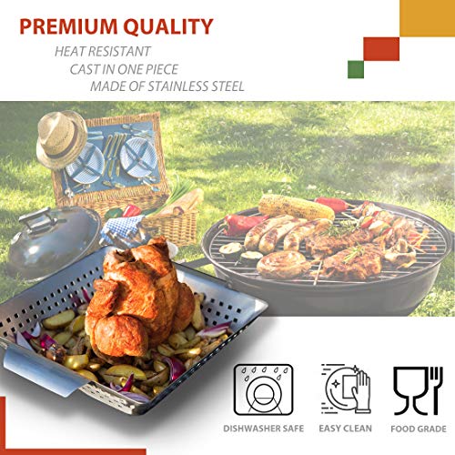 Bruzzzler 1150 Asador para Pollo y Aves, Plata, 44.5x29.5x4.5 cm