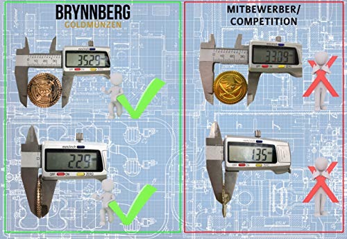 Brynnberg Paquete de 150 Monedas del Tesoro de plástico Color Cobre (Cobre)