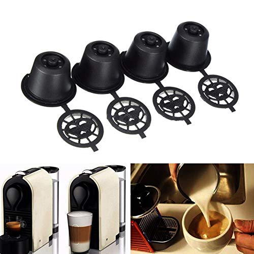 bulingbuling 4 PC Café Cápsula De Filtro Reutilizable del Café De La Cápsula del Módulo para El Filtro Nespresso Máquinas Recargable Café De La Vaina Novedades para La Cocina