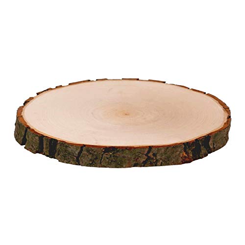 Bütic GmbH Corteza Tabla Fresno Redondo – Corteza – Placa Árbol Pulido Tabla de Madera, Madera, Ø ca. 8cm