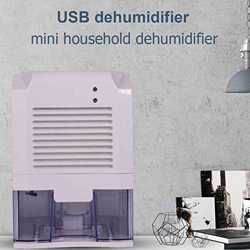 Buyfunny01 - Mini deshumidificador de 800 ml, recargable por USB, mini deshumidificador portátil para dormitorio de aire húmedo, moho, humedad, cocina, dormitorio, sótano, caravana, oficina