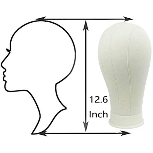 Cabeza de corcho y lienzo de 55,88 cm para maniquí, con abrazadera