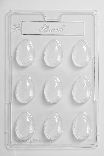 Cacao Molde 9 cavidades para Huevo de Chocolate con Grietas, de PVC, 17 x 26 x 1.5 cm