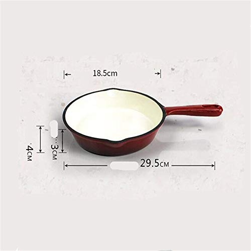 Cacerola Para Freír De Fondo Plano De Esmalte/Mini Arrabio/Olla Para Desayuno/Olla Saludable Frita Al Vapor Gourmet Multiusos