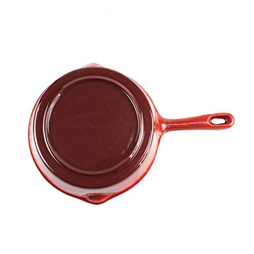 Cacerola Para Freír De Fondo Plano De Esmalte/Mini Arrabio/Olla Para Desayuno/Olla Saludable Frita Al Vapor Gourmet Multiusos