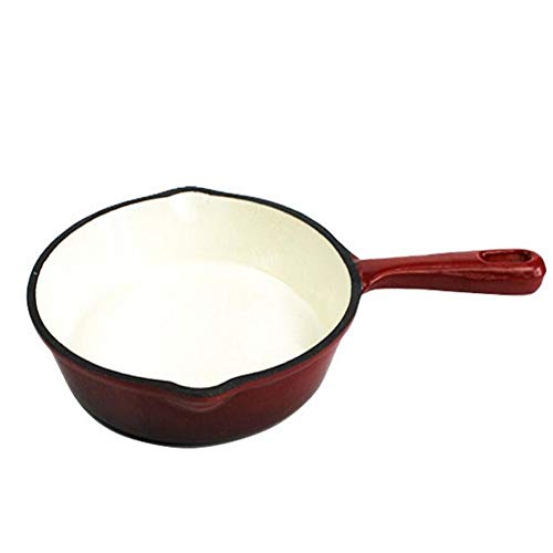 Cacerola Para Freír De Fondo Plano De Esmalte/Mini Arrabio/Olla Para Desayuno/Olla Saludable Frita Al Vapor Gourmet Multiusos