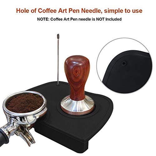 Café exprés Tamper Mat, Alimento seguro Silicona Café Tamp Mat Antideslizante, Almohadilla de apisonamiento de esquina Almohadilla de soporte suave antideslizante para Herramienta Barista Cocina