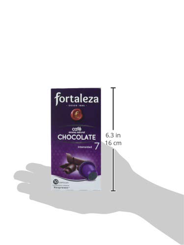 Café FORTALEZA - Cápsulas de café con Aroma Chocolate Compatibles con Nespresso - Pack 5 x 10 - Total 50 Cápsulas