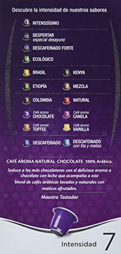 Café FORTALEZA - Cápsulas de café con Aroma Chocolate Compatibles con Nespresso - Pack 5 x 10 - Total 50 Cápsulas