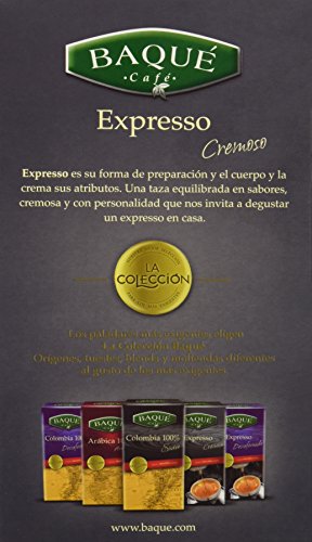 Cafés Baqué - Expresso Cremoso. Cafe Molido Expresso de Tueste Natural - 250 gr