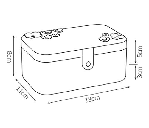 Caja de Almacenamiento de joyería, Caja de Joy Caja de Almacenamiento de Joyas Pendientes Joyas de Mano Pendientes Collar Acabado Marco Pequeño Simple para empacar Horquilla Caja portátil