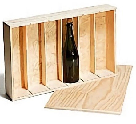 Caja Madera 6 Botellas Vino